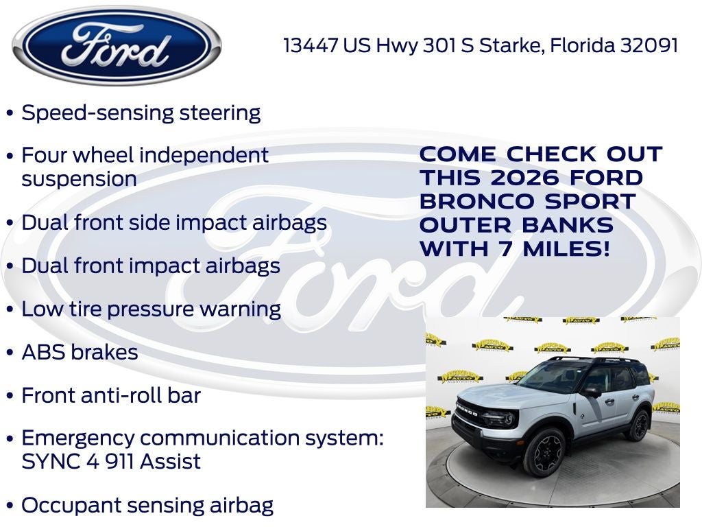 2026 Ford Bronco Sport Outer Banks 300A