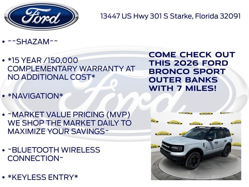 2026 Ford Bronco Sport Outer Banks InTransit