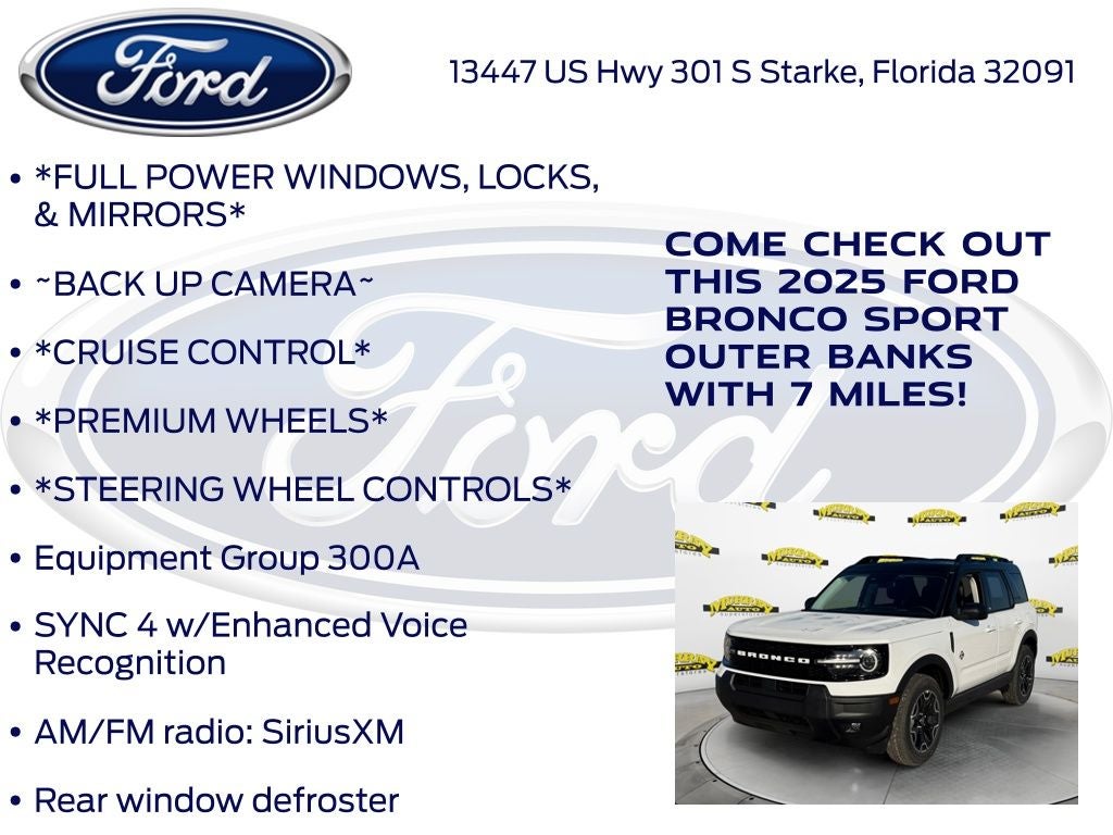 2025 Ford Bronco Sport Outer Banks 300A