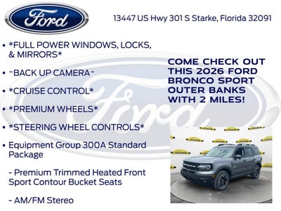 2026 Ford Bronco Sport Outer Banks 300A