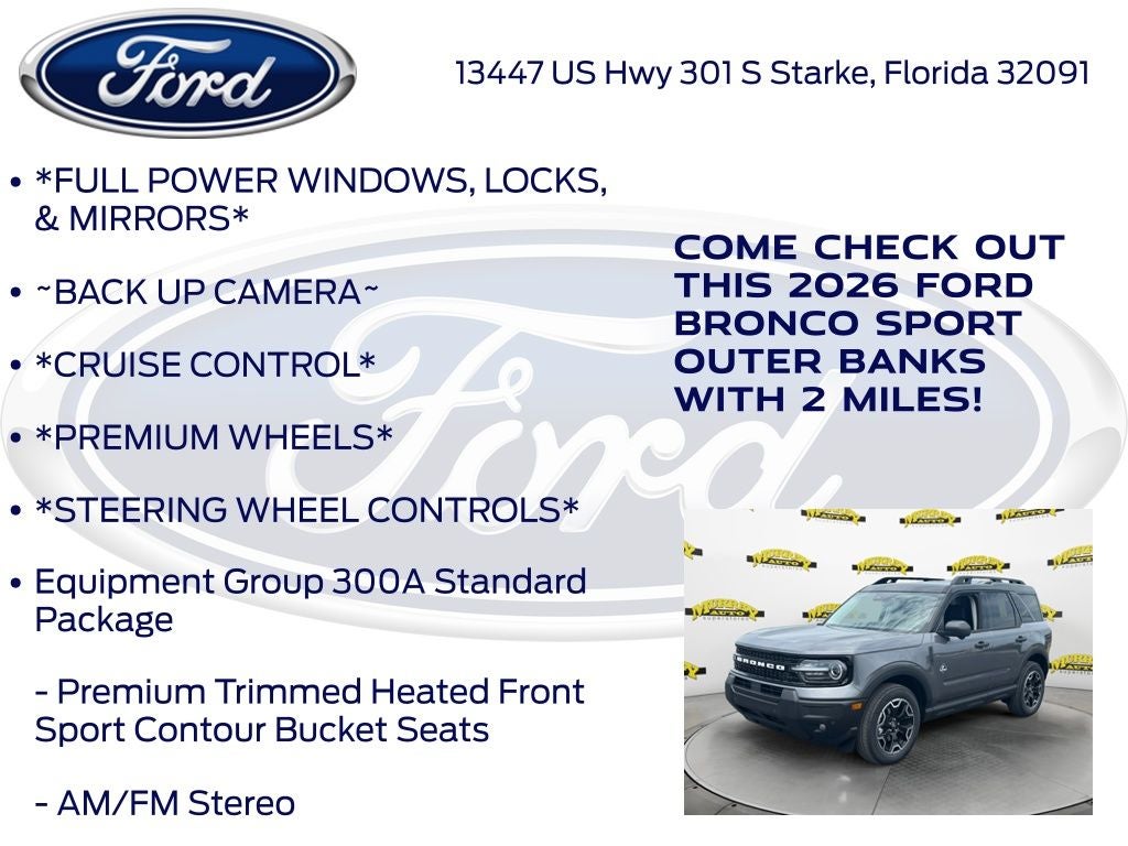 2026 Ford Bronco Sport Outer Banks 300A