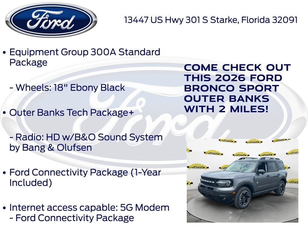 2026 Ford Bronco Sport Outer Banks 300A