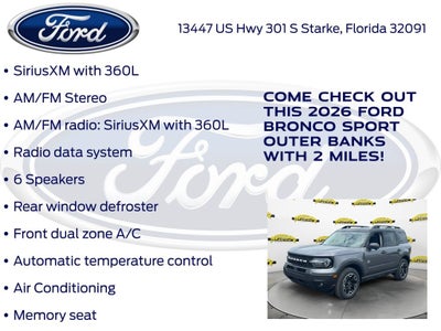2026 Ford Bronco Sport Outer Banks 300A