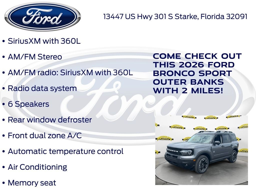 2026 Ford Bronco Sport Outer Banks 300A