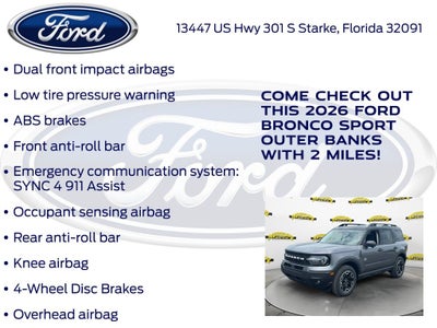 2026 Ford Bronco Sport Outer Banks 300A