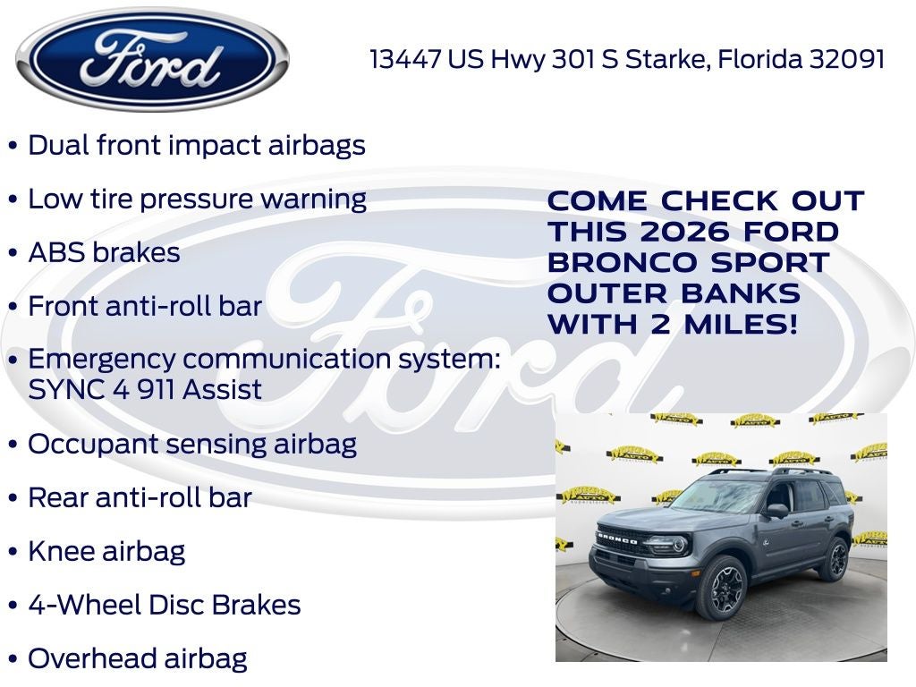 2026 Ford Bronco Sport Outer Banks 300A
