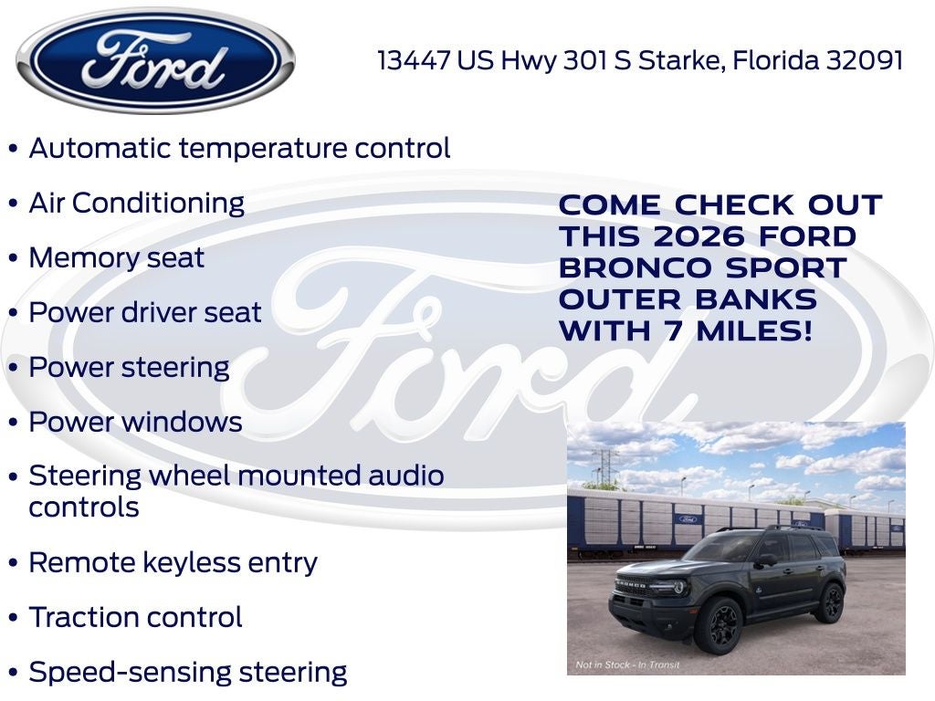 2026 Ford Bronco Sport Outer Banks 300A