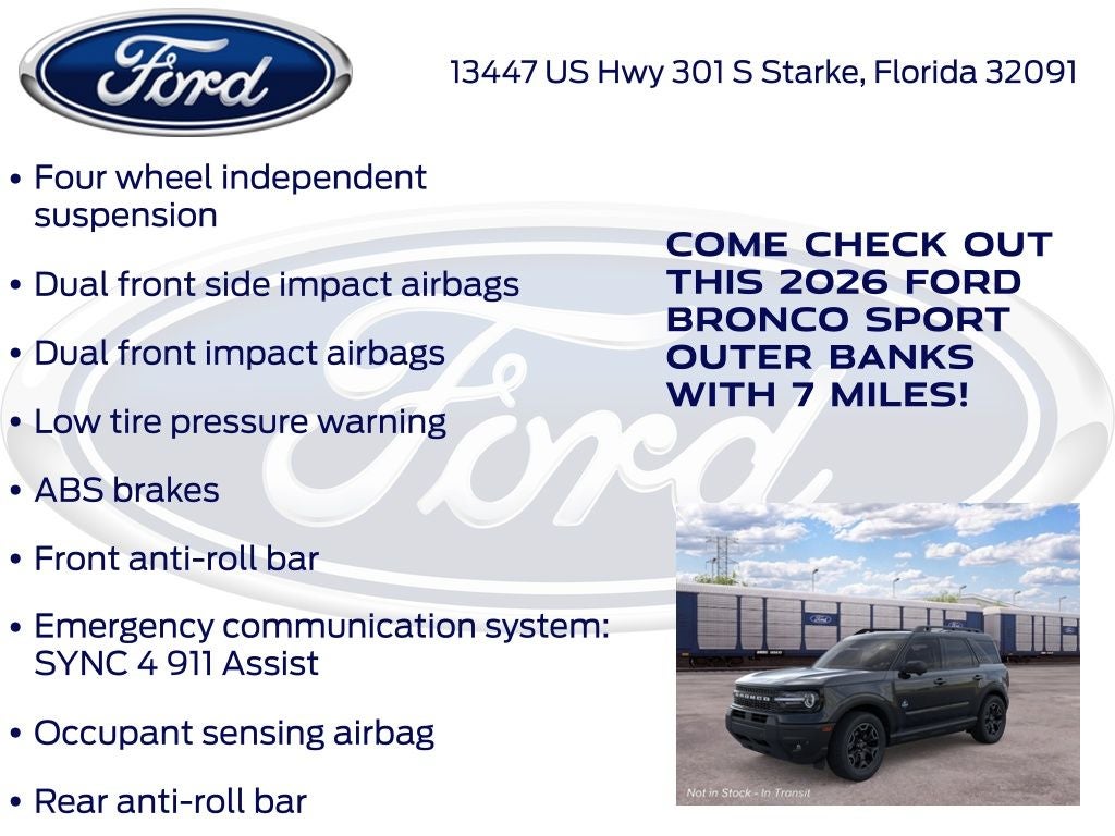 2026 Ford Bronco Sport Outer Banks 300A