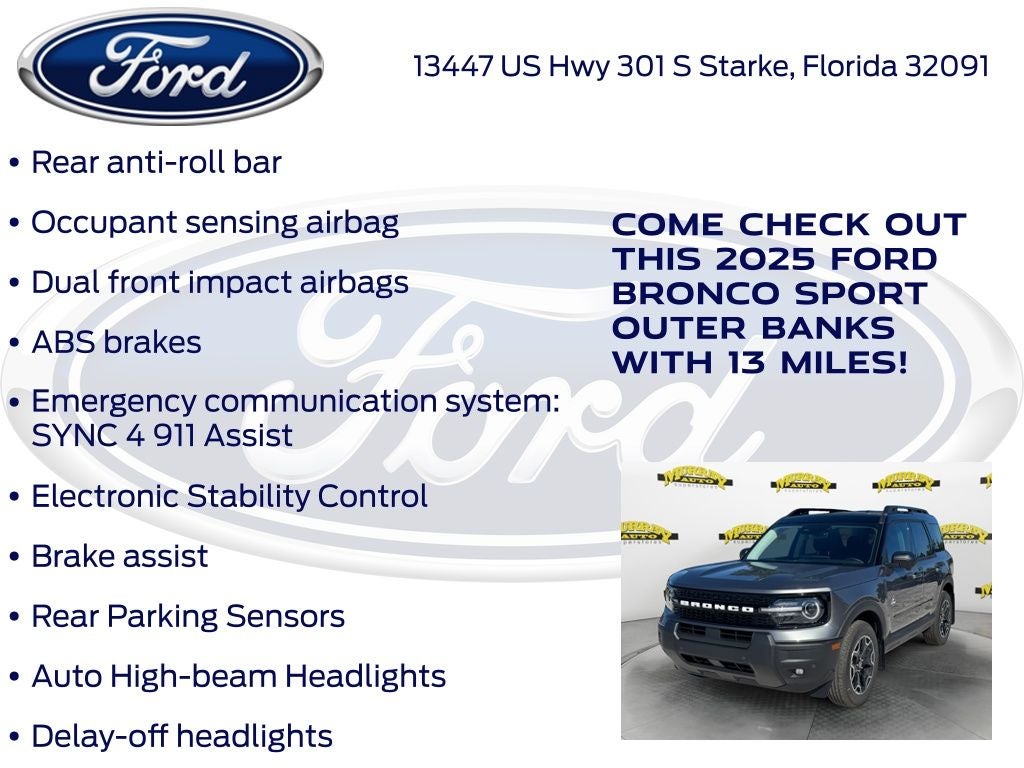 2025 Ford Bronco Sport Outer Banks 300A