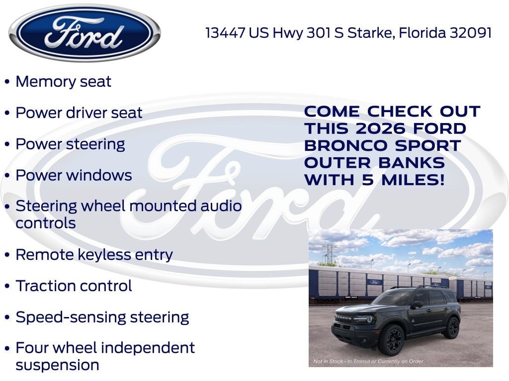 2026 Ford Bronco Sport Outer Banks 300A