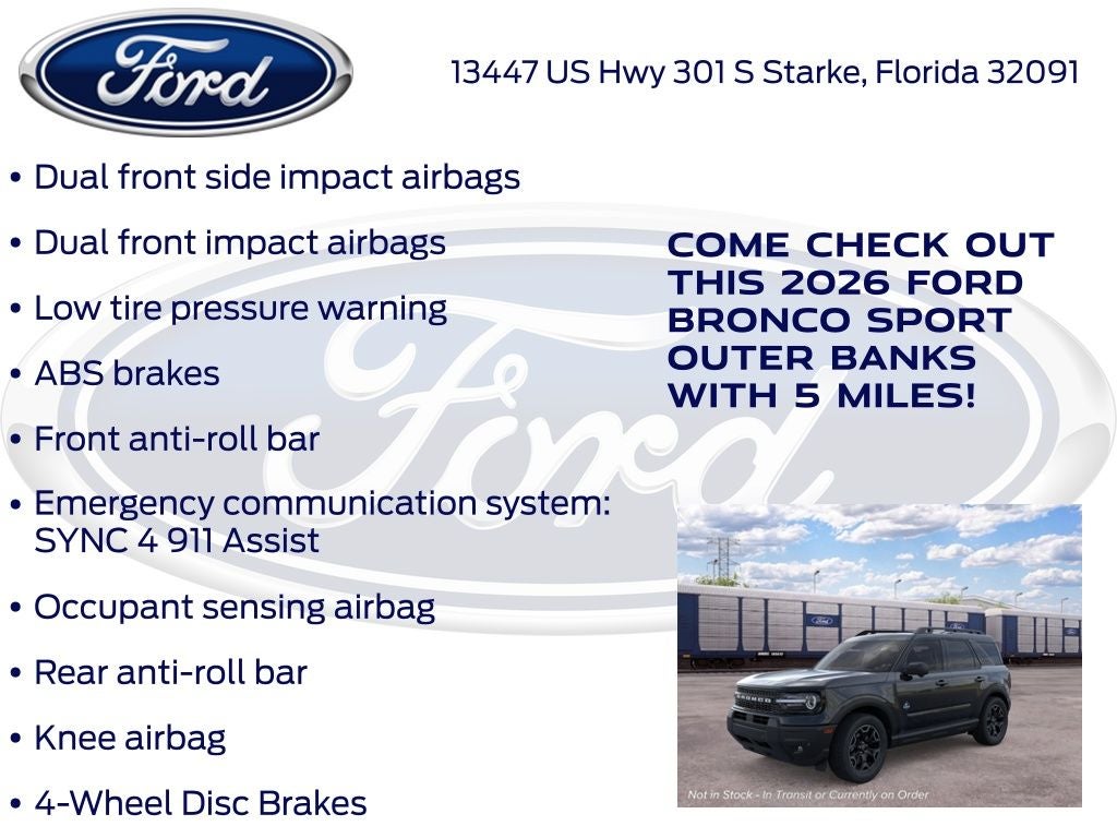 2026 Ford Bronco Sport Outer Banks 300A
