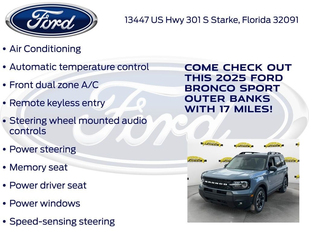 2025 Ford Bronco Sport Outer Banks 300A