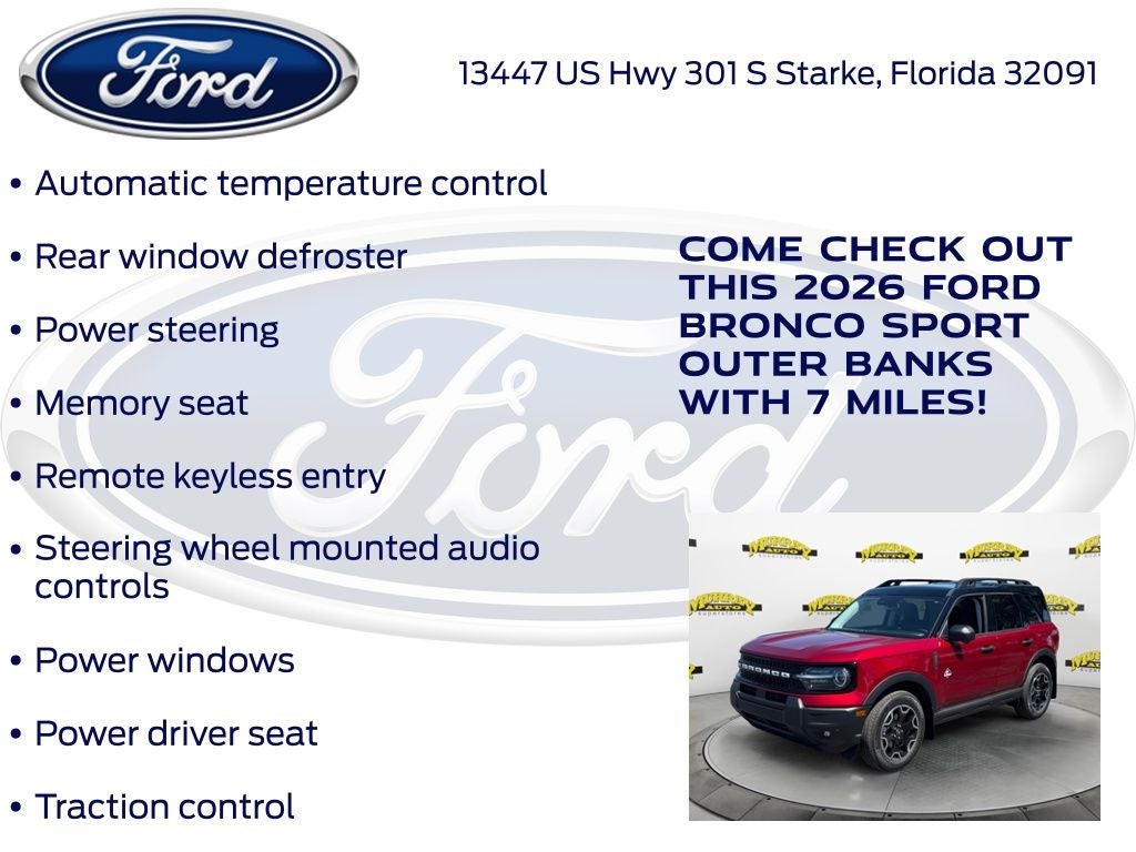 2026 Ford Bronco Sport Outer Banks 300A