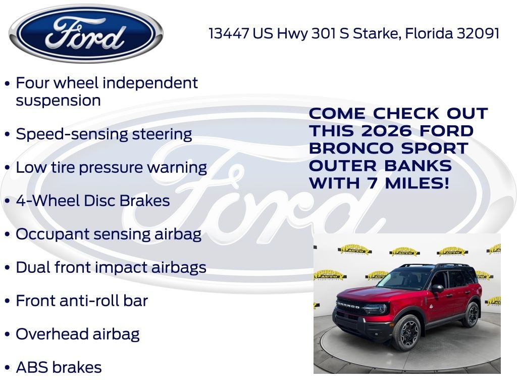 2026 Ford Bronco Sport Outer Banks 300A
