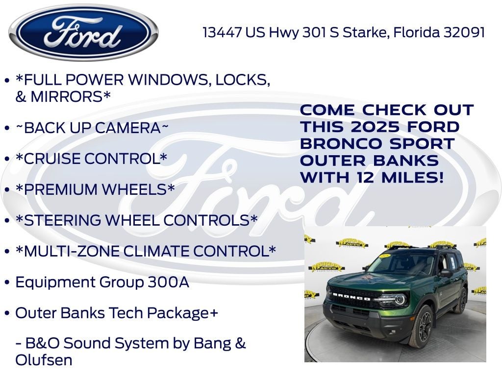 2025 Ford Bronco Sport Outer Banks 300A