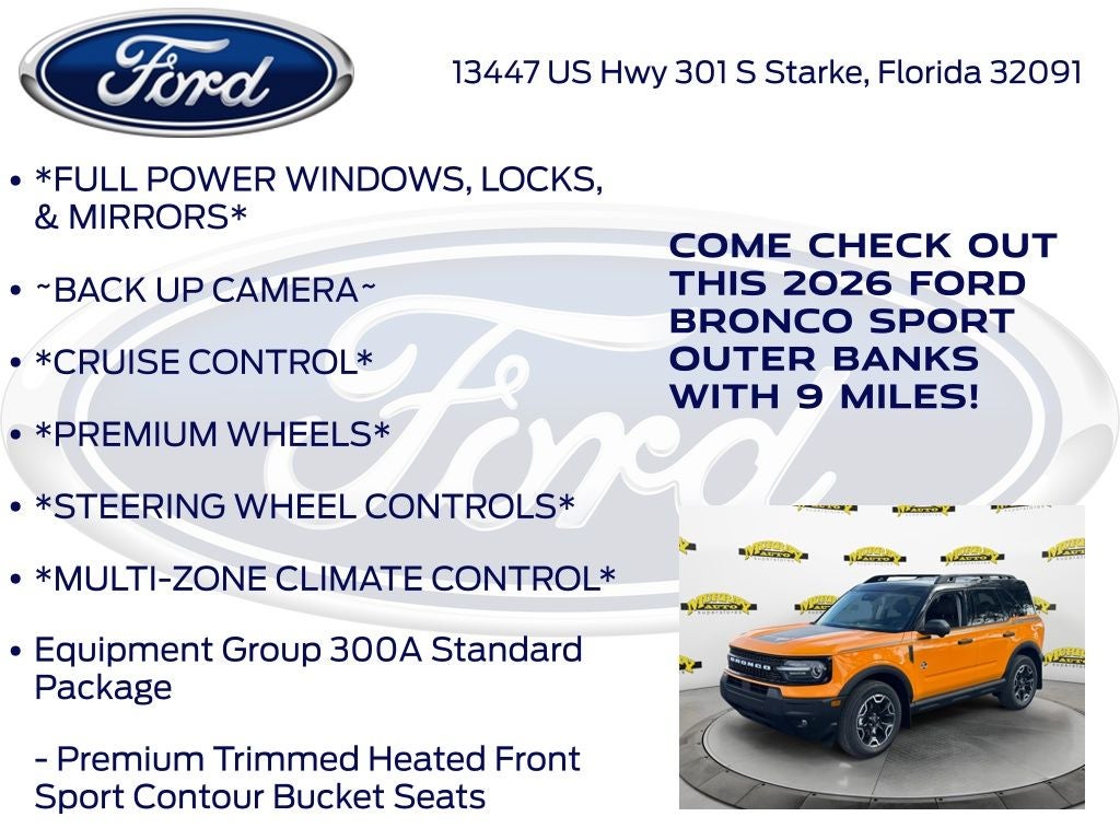 2026 Ford Bronco Sport Outer Banks 300A