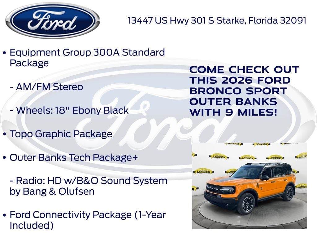 2026 Ford Bronco Sport Outer Banks 300A