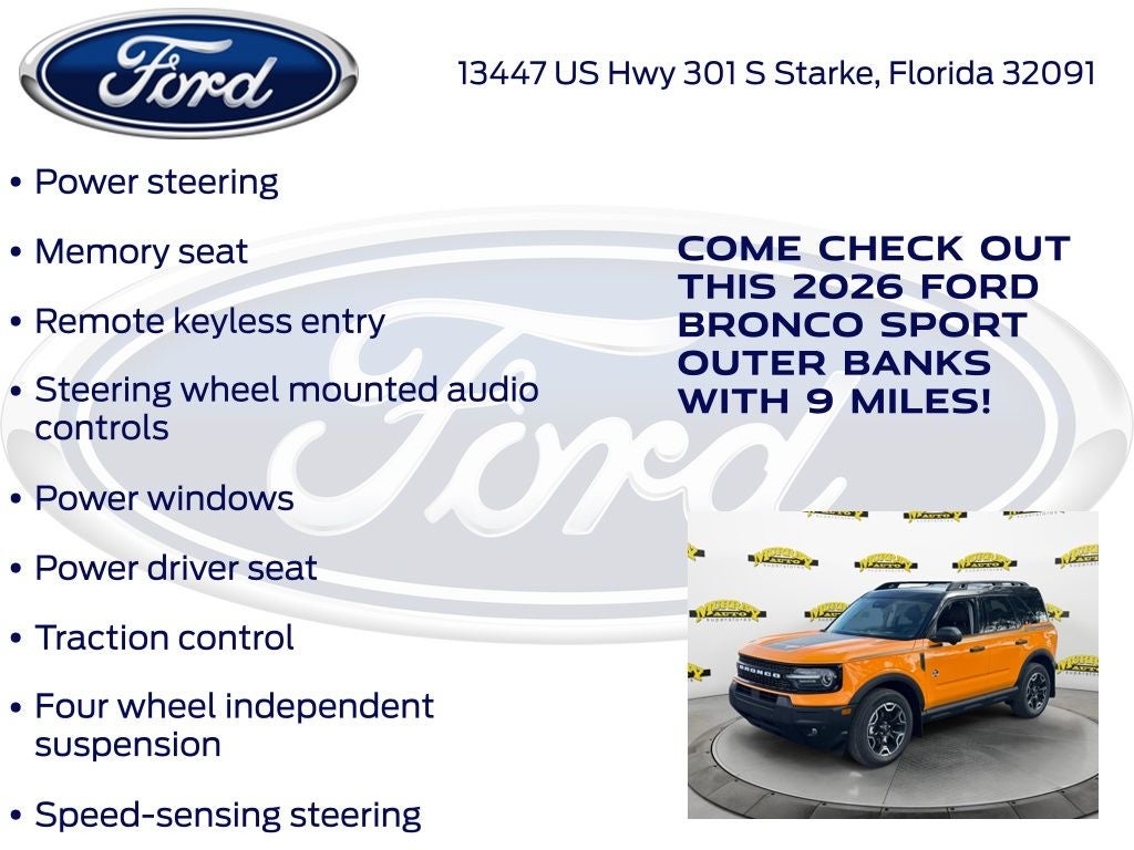 2026 Ford Bronco Sport Outer Banks 300A