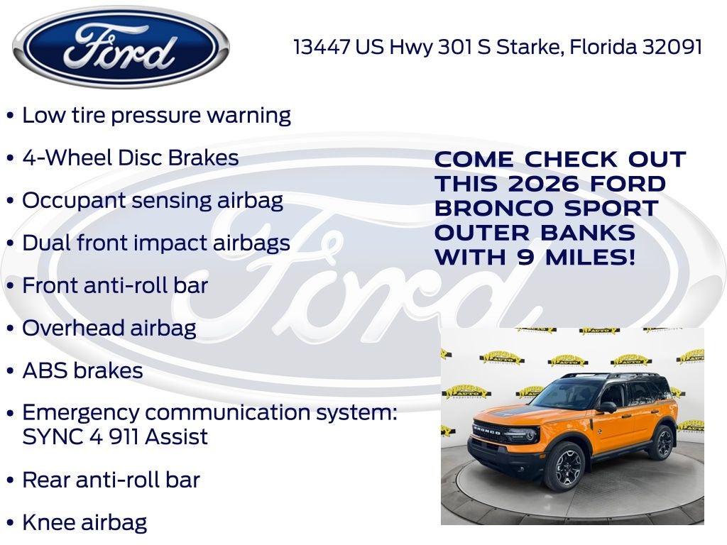 2026 Ford Bronco Sport Outer Banks 300A