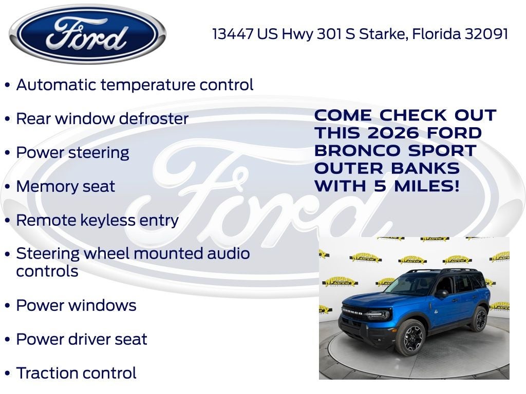 2026 Ford Bronco Sport Outer Banks 300A
