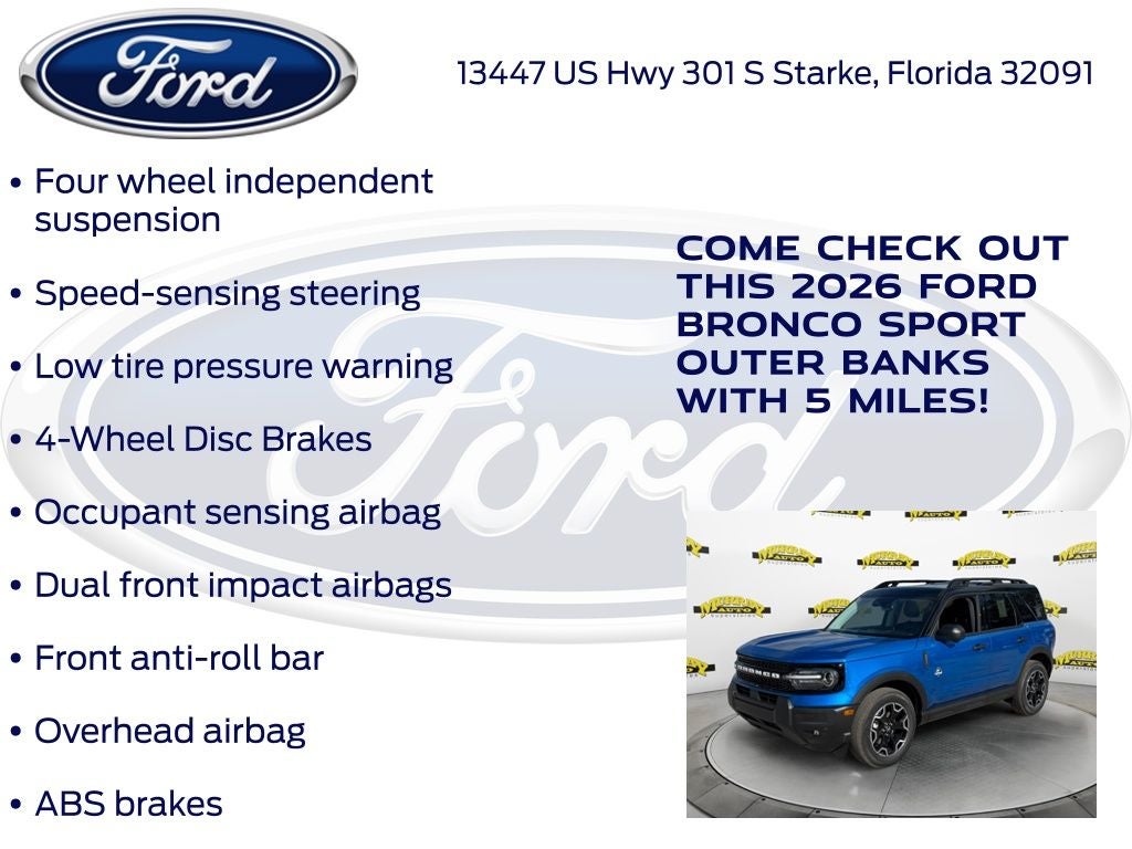 2026 Ford Bronco Sport Outer Banks 300A