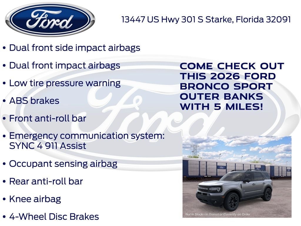 2026 Ford Bronco Sport Outer Banks 300A