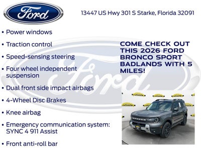 2026 Ford Bronco Sport Badlands 400A