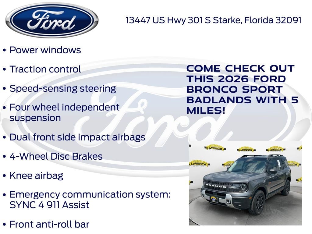 2026 Ford Bronco Sport Badlands 400A