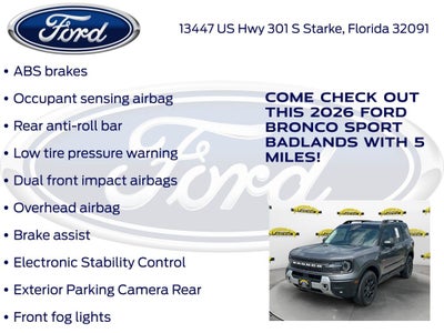 2026 Ford Bronco Sport Badlands 400A