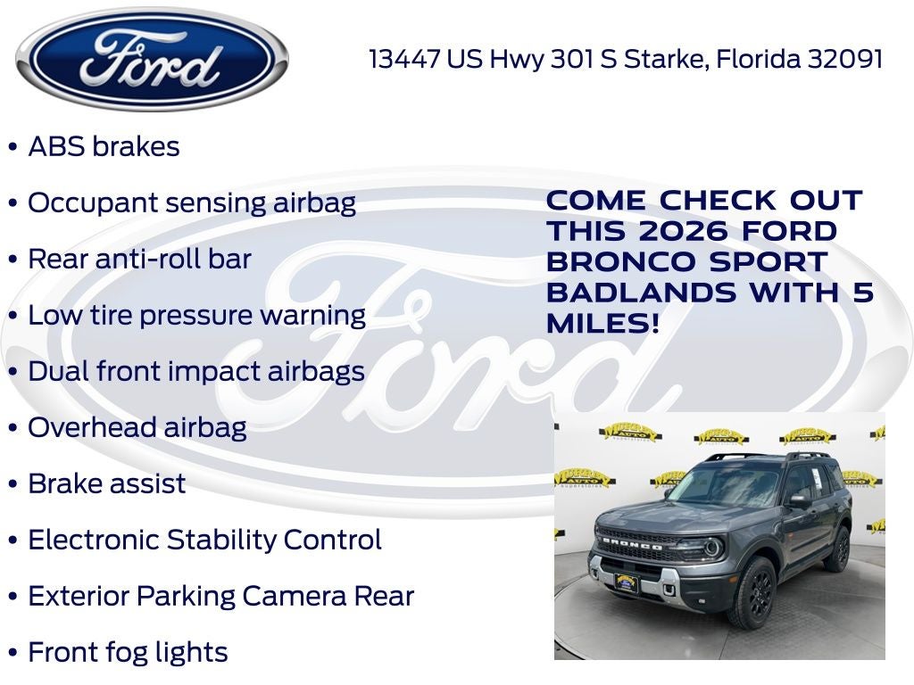 2026 Ford Bronco Sport Badlands 400A