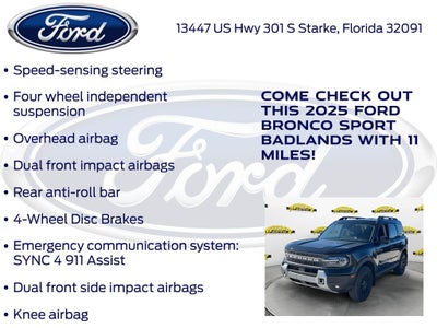 2025 Ford Bronco Sport Badlands 400A