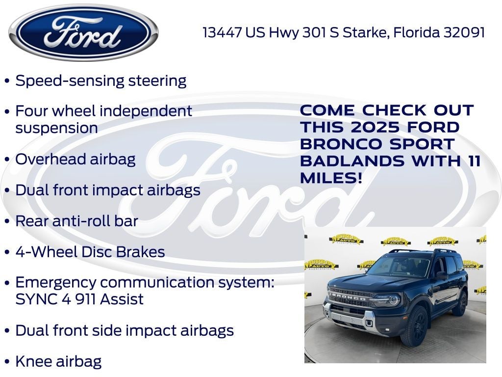 2025 Ford Bronco Sport Badlands 400A