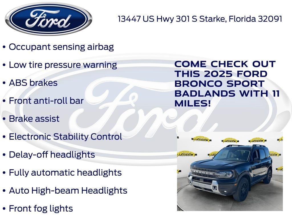 2025 Ford Bronco Sport Badlands 400A
