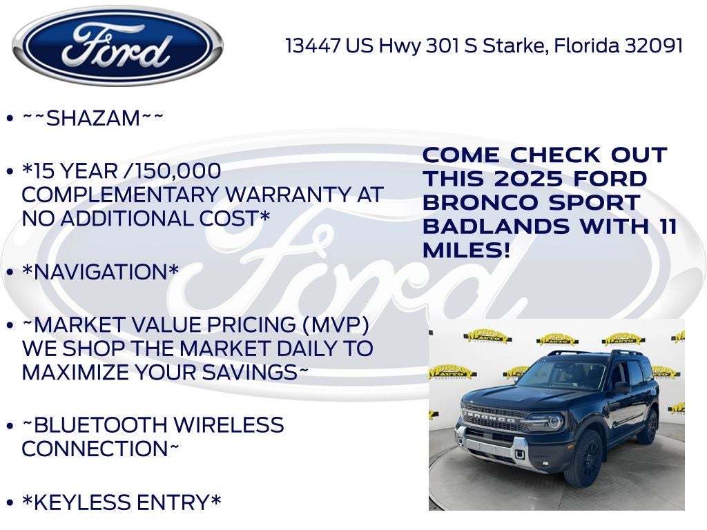 2025 Ford Bronco Sport Badlands 400A