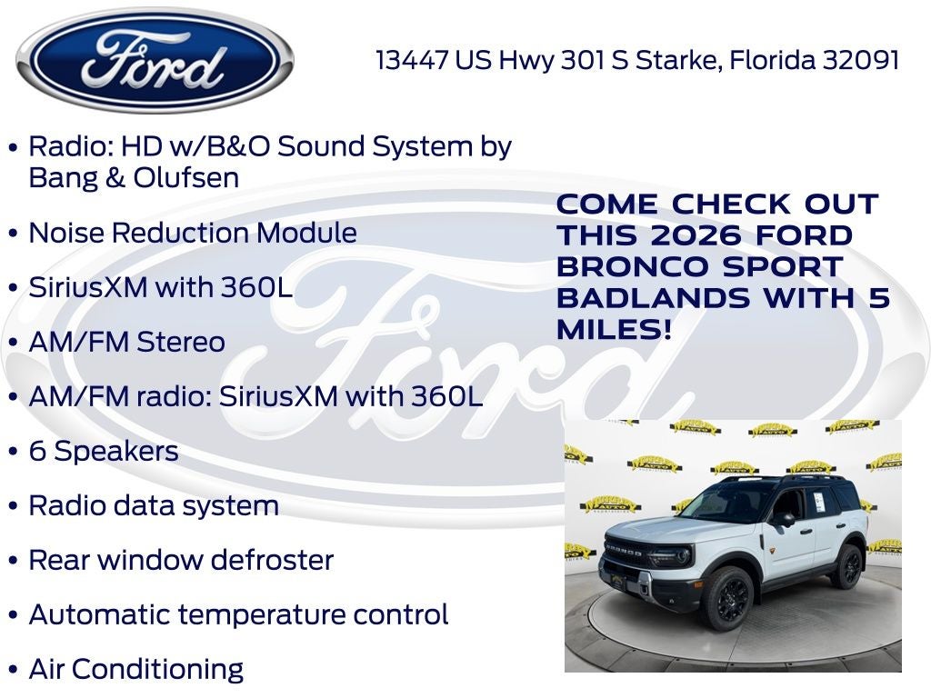2026 Ford Bronco Sport Badlands 400A