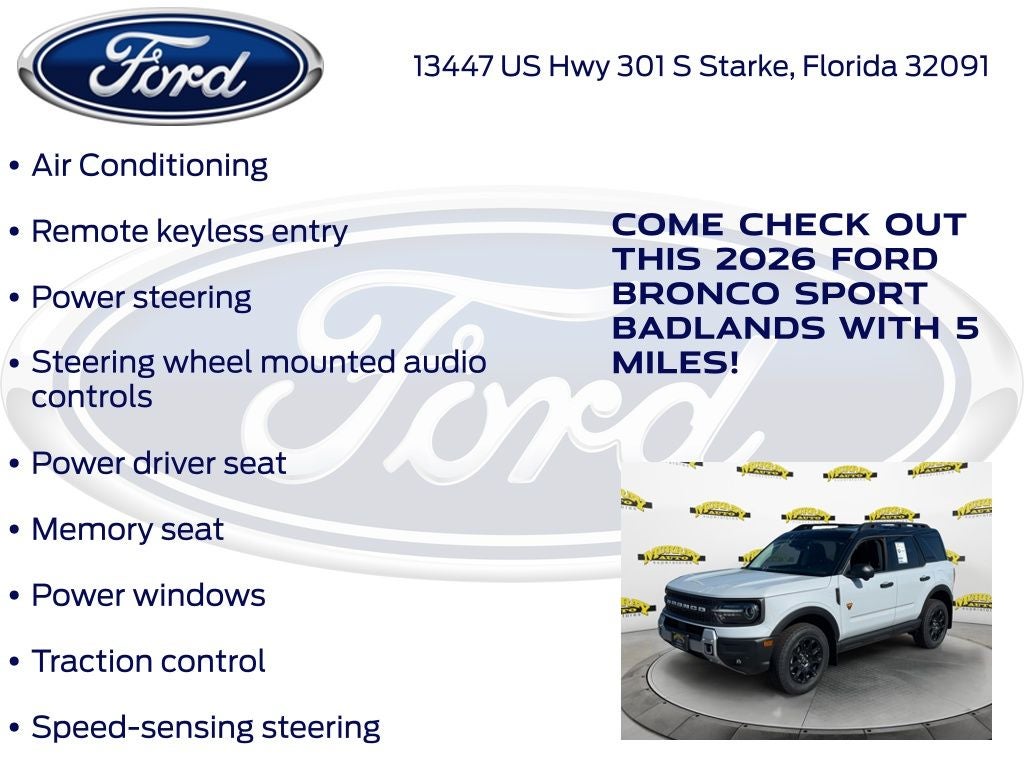 2026 Ford Bronco Sport Badlands 400A