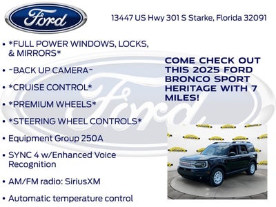 2025 Ford Bronco Sport Heritage 250A