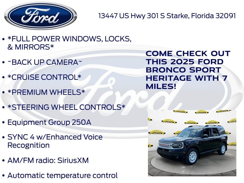 2025 Ford Bronco Sport Heritage 250A