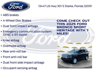 2025 Ford Bronco Sport Heritage 250A