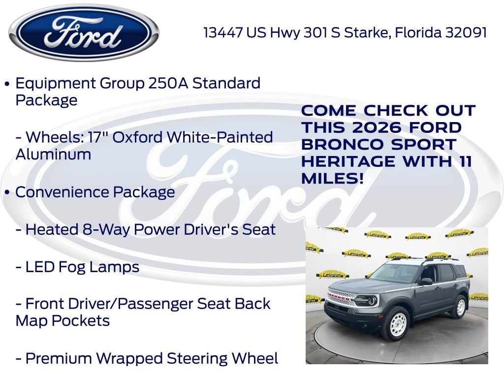 2026 Ford Bronco Sport Heritage 250A