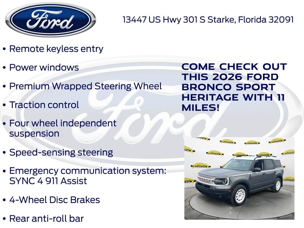 2026 Ford Bronco Sport Heritage 250A