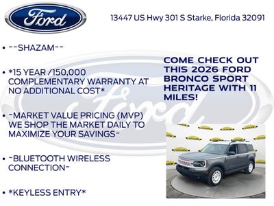 2026 Ford Bronco Sport Heritage 250A