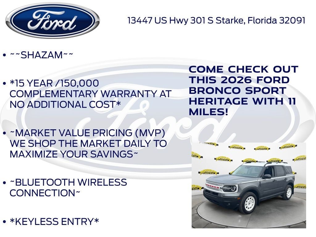 2026 Ford Bronco Sport Heritage 250A