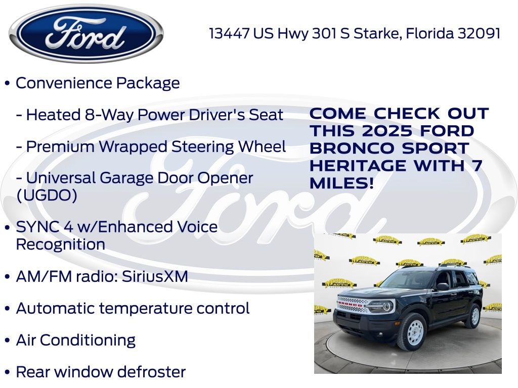 2025 Ford Bronco Sport Heritage 250A