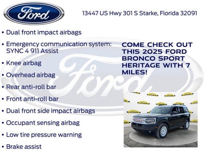 2025 Ford Bronco Sport Heritage 250A