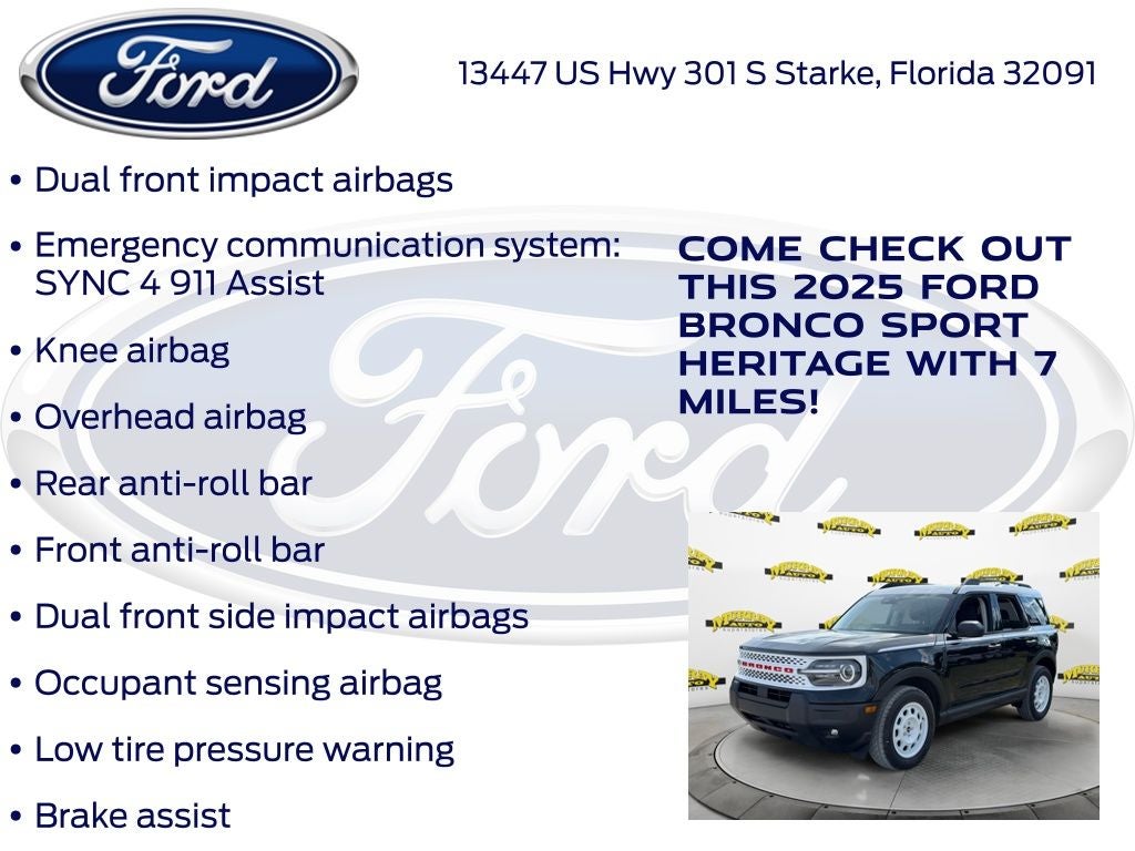 2025 Ford Bronco Sport Heritage 250A