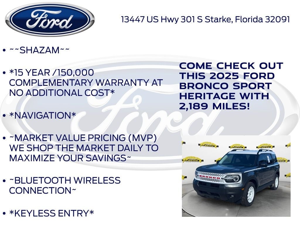 2025 Ford Bronco Sport Heritage 250A