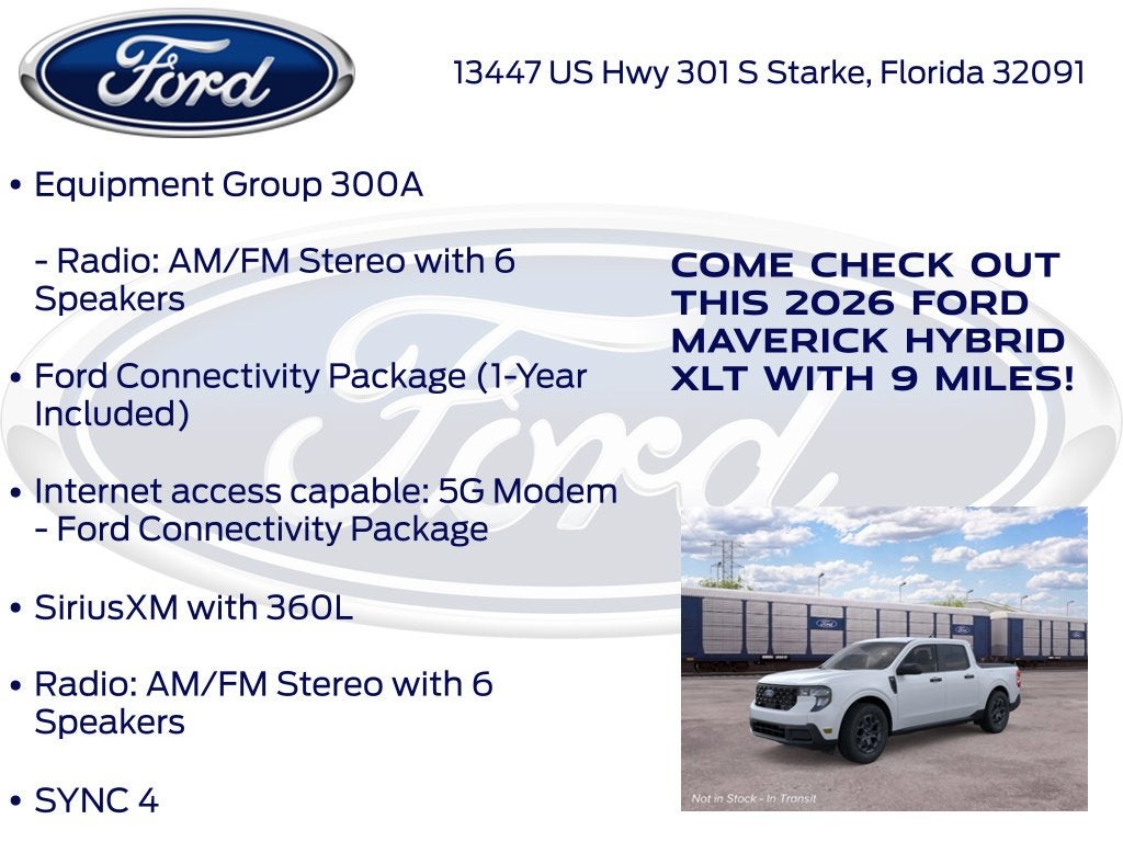 2026 Ford Maverick XLT InTransit