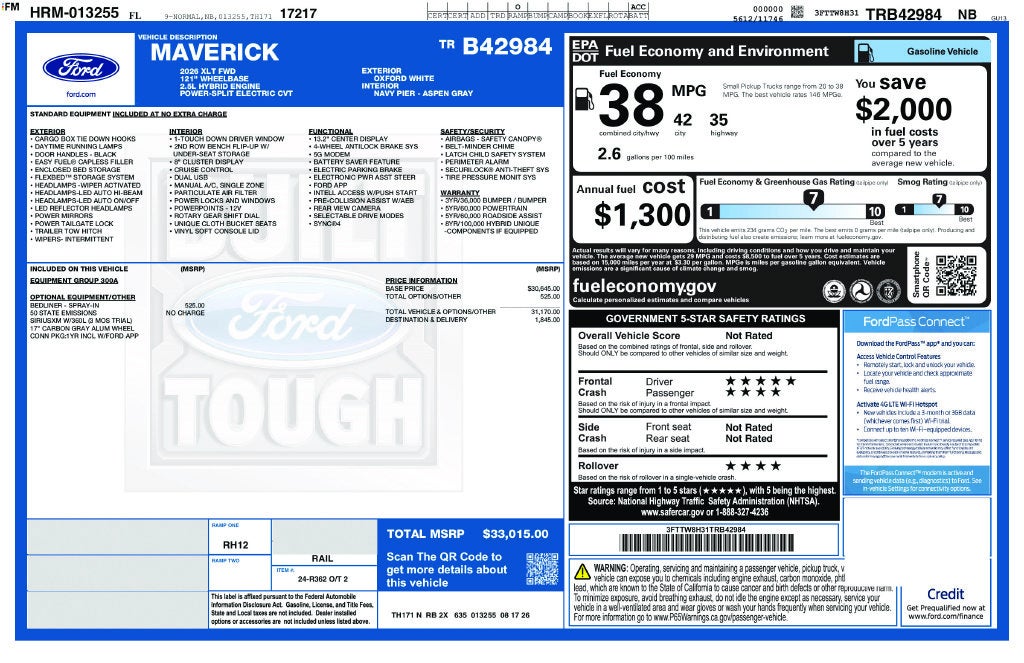 2026 Ford Maverick XLT 300A