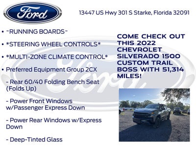 2022 Chevrolet Silverado 1500 LTD Custom Trail Boss